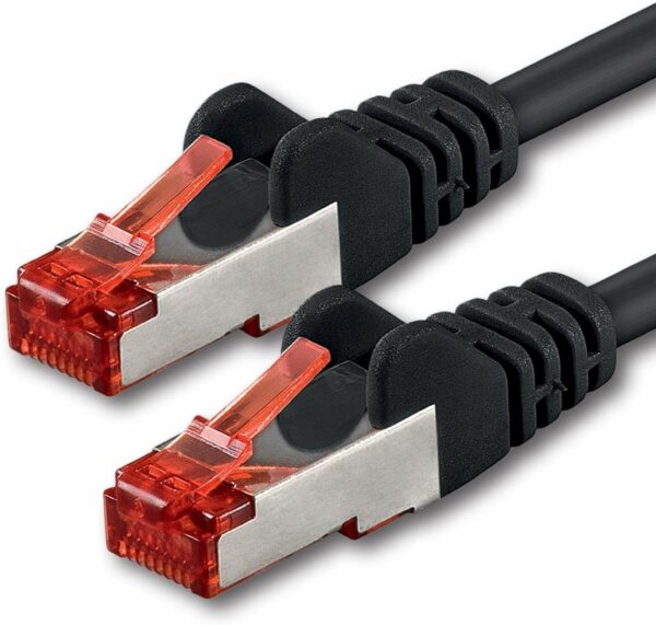 Câble RJ45 catégorie 6 S/FTP 2m Ordinateur (Noir)