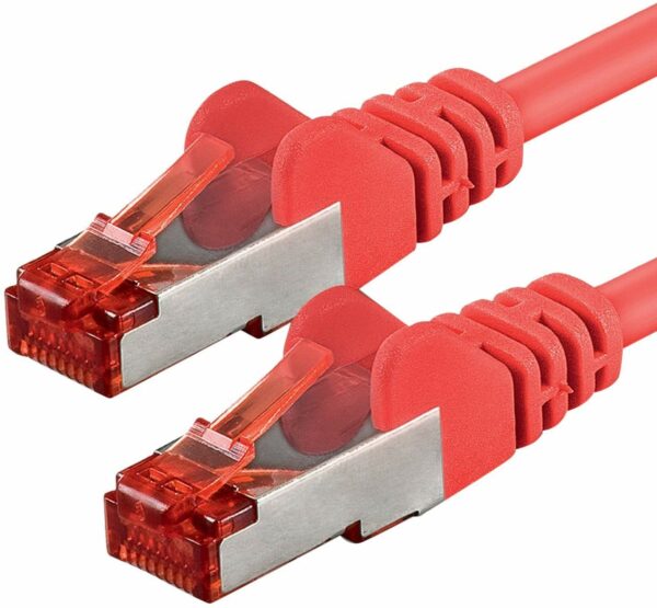 Câble RJ45 catégorie 6 S/FTP 2m Modem Routeur Wifi (Rouge)