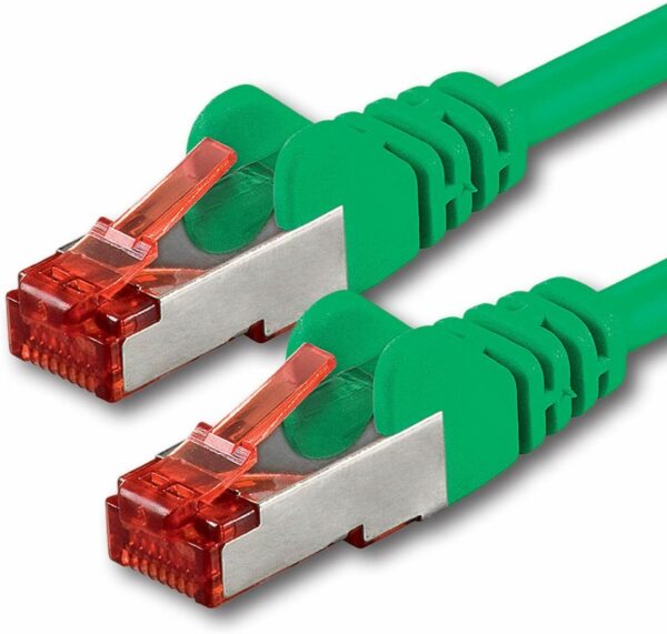 Câble RJ45 catégorie 6 S/FTP 2m télévision (Vert)